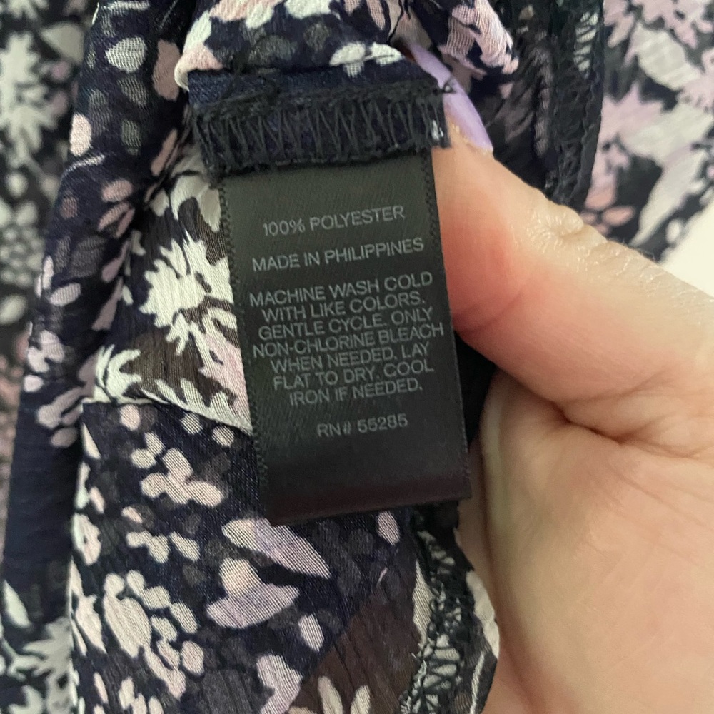 Express Button Down Shirt/Blouse, Multi Colored P… - image 7